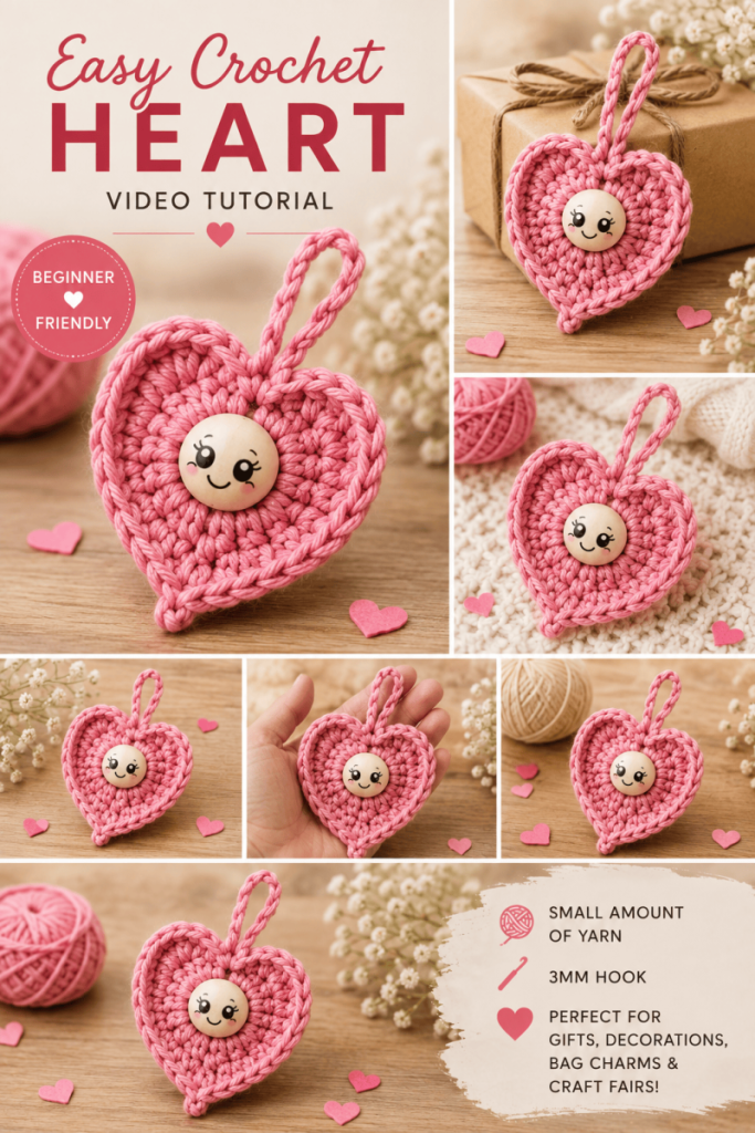 Crochet Beaded Heart