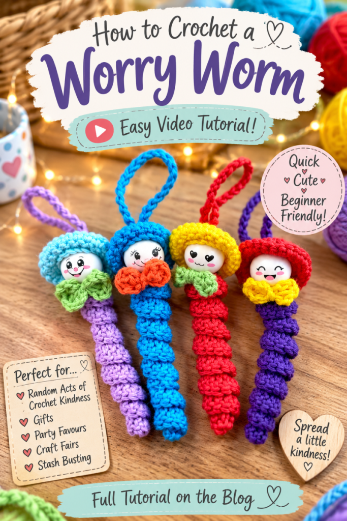 How to Crochet a Cute Worry Worm