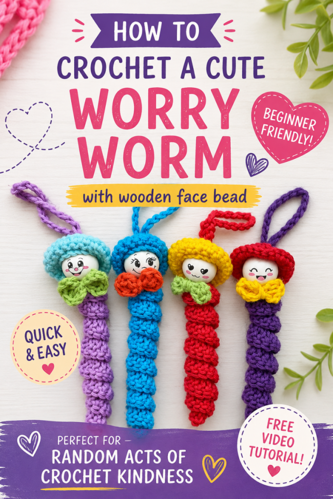How to Crochet a Cute Worry Worm